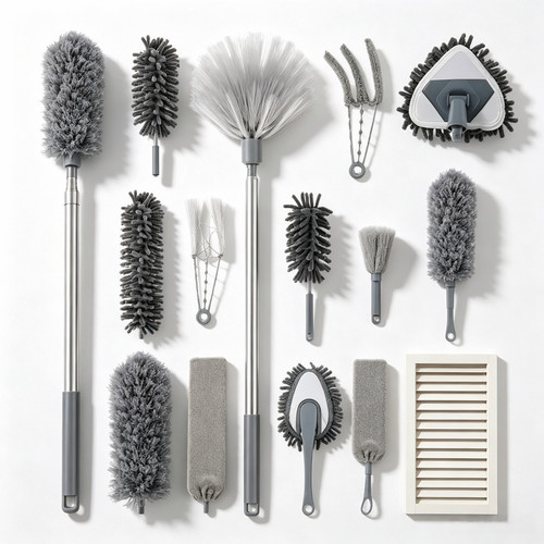 9pcs extendable feather duster - extendable,