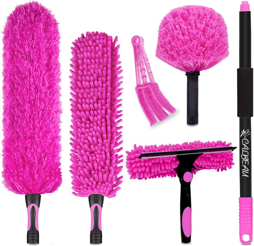 Pink cleaning supplies duster - pink,