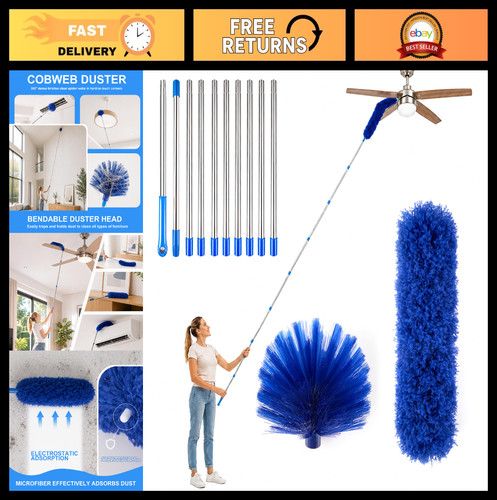 Extendable cobweb duster with - cobweb,